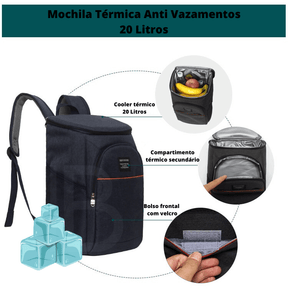 Mochila Térmica 20L à Prova D’água Anti Vazamento