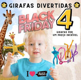 Girafinhas Divertidas * Kit com 4 * Black Friday